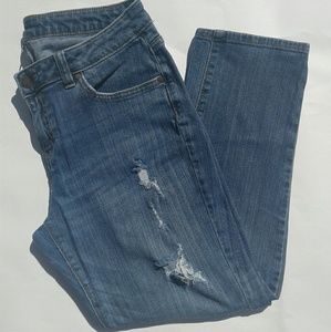 Jennifer Lopez Distressed Cropped Jeans
